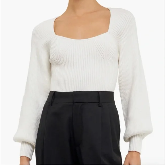 Nordstrom Endless Rose Ribbed Sweater Top - Picture 2 of 7